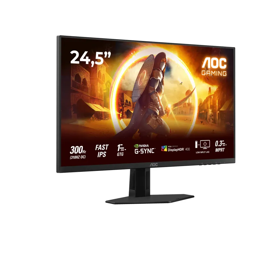 AOC LCD herní 25G4SRE 24,5" IPS/1920x1080@300Hz/0,3ms/400cd/2xHDMI/DP/VESA