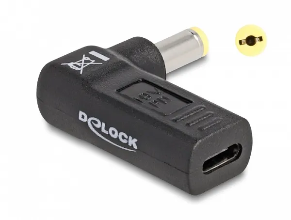 Delock Adapter cable for laptop charging, from USB Type-C socket to connector A
