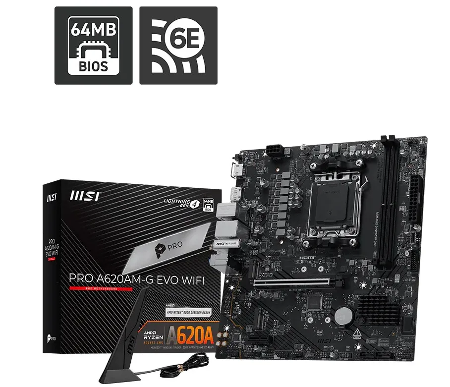 MSI PRO A620AM-G EVO WIFI/AM5/mATX
