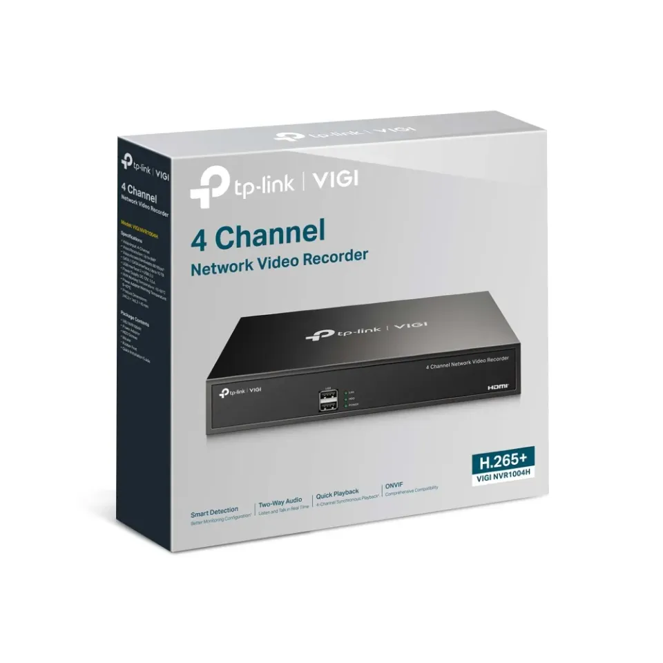 TP-Link VIGI NVR1004H - 4kanálový síťový videorekordér