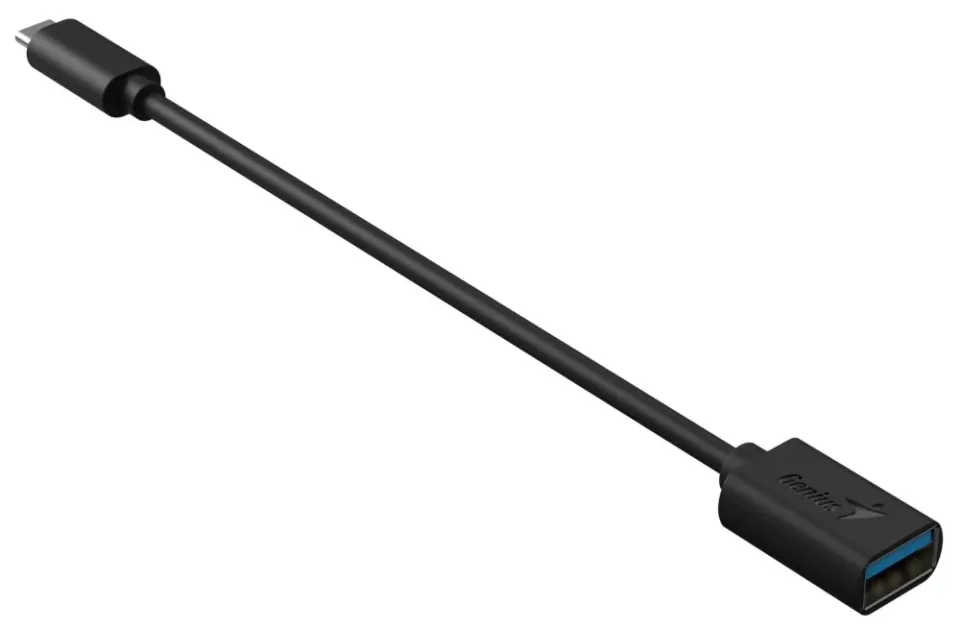 Genius ACC-C2AC, Redukce, USB 3.0, USB typ C na USB typ A, 21cm, černá