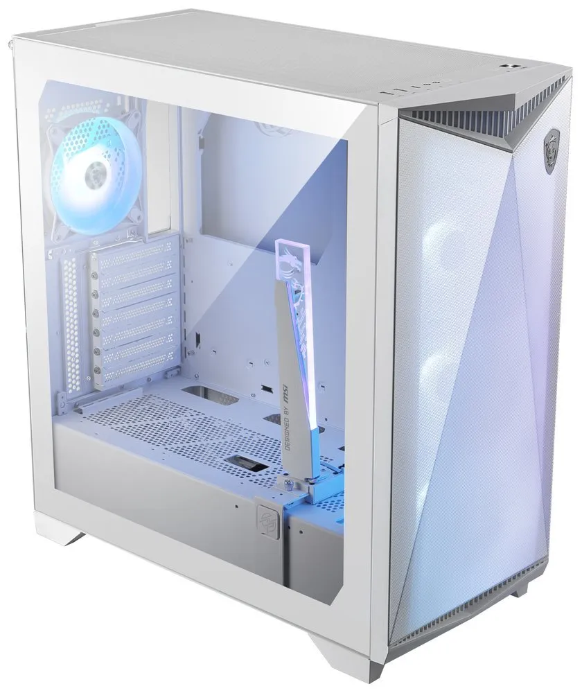 MSI skříň MPG GUNGNIR 300R AIRFLOW WHITE/ bez zdroje/ bílý/ levé temperované sklo/ 4x 120 mm A-RGB fan/ 1x US...