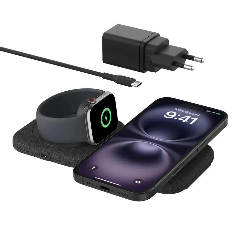 Belkin BOOST CHARGE PRO Qi2 2v1 Bezdrátová skládací cestovní podložka pro iPhone
