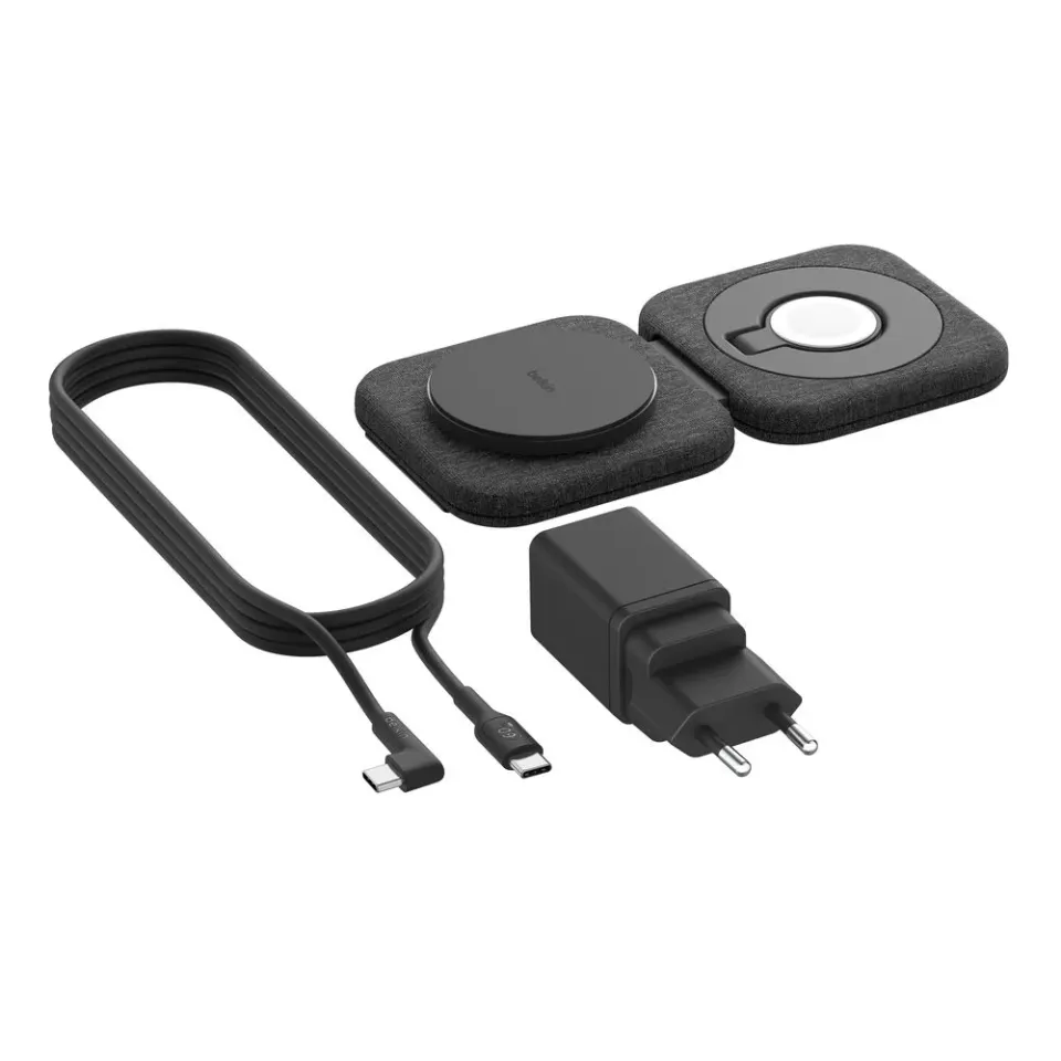 Belkin BOOST CHARGE PRO Qi2 2v1 Bezdrátová skládací cestovní podložka pro iPhone