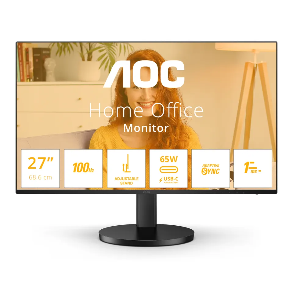 AOC LCD Q27B3CF2 27" IPS/2560x1440@100Hz/1ms/350cd/HDMI/2xUSB/USB-C/Repro/HAS/VE