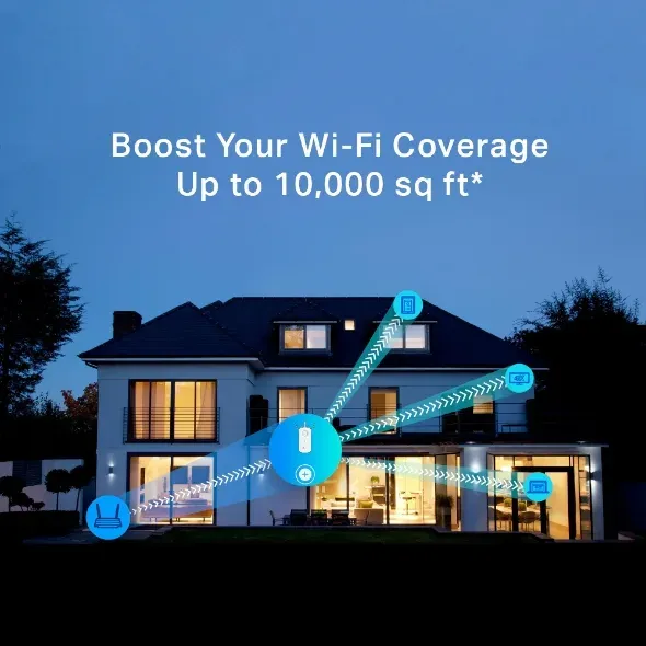 TP-LINK TL-RE450 Wifi AC 1750 Range Extender,3 fix..antény