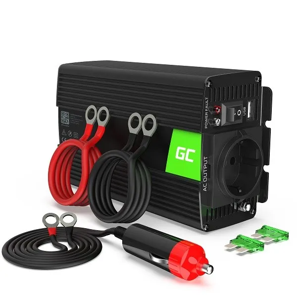 Green Cell Měnič napájení Power Inverter do auta 12V na 230V 300W / 600W Čistý
