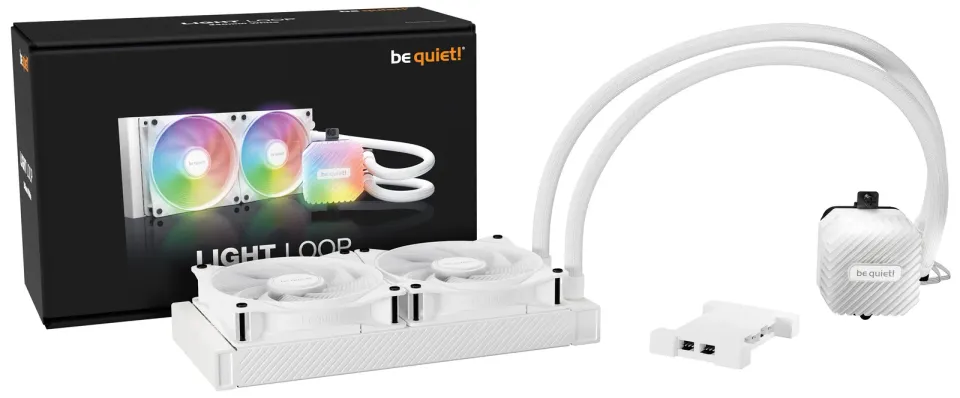 Be quiet! Light Loop vodní chladič CPU ARGB 240mm / 2x120mm / Intel i AMD / bílý
