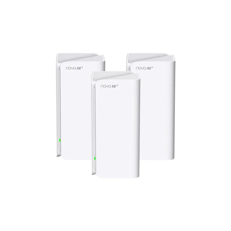 Tenda Nova MX21 Pro (3-pack) WiFi 6E AXE5700 Mesh Gigabit system, router, 9x GLAN/GWAN, VPN, CZ app