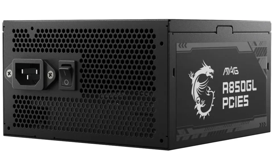 MSI zdroj MAG A850GL PCIE5/ 850W/ ATX3.0/ akt. PFC/ 7 let celk. záruka/ 120mm fan/ modulární kabeláž/ 80PLUS ...