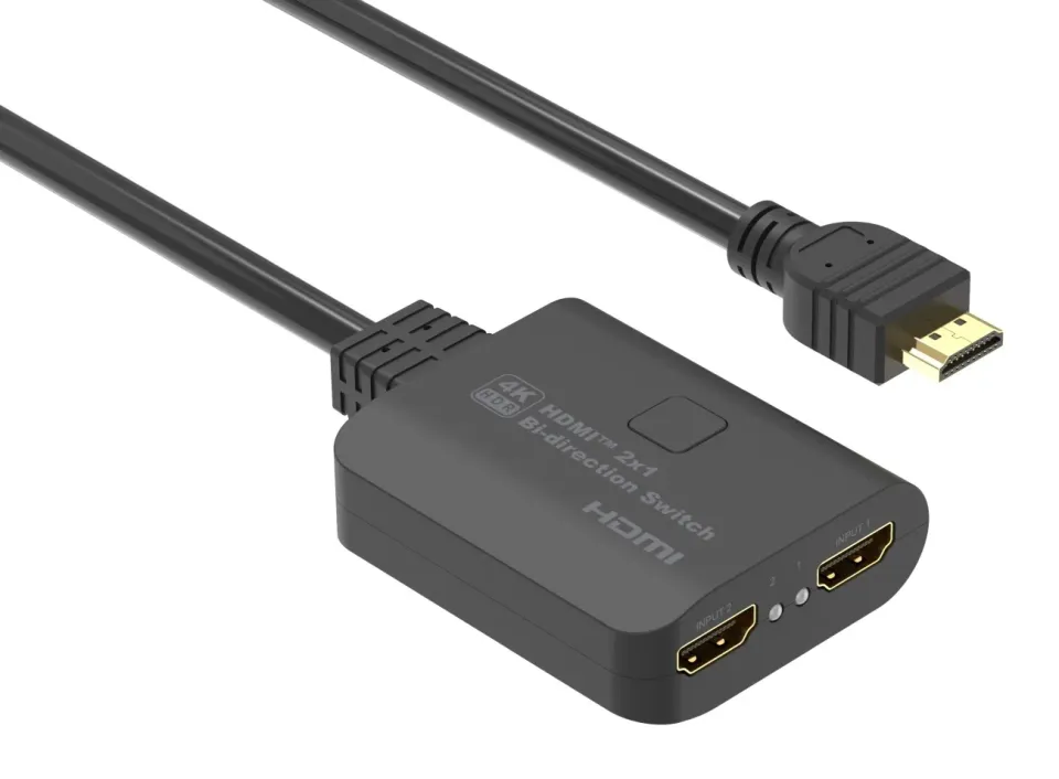 PremiumCord HDMI 2.0 Switch 4K@60Hz, 4:4:4 obousměrný 2-1 nebo 1-2