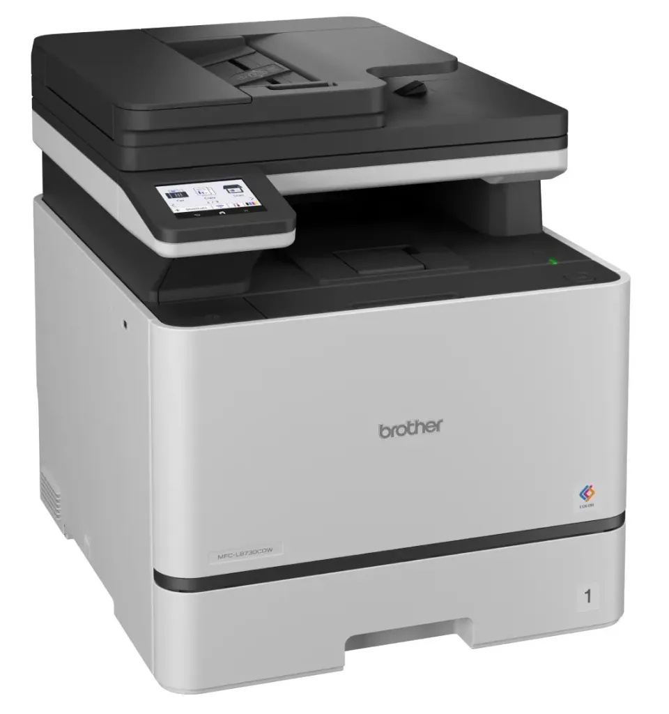 Brother MFC-L8730CDW – barevná laserová multifunkce A4 s faxem, 31 str./min, oboustranný tisk i sken, NFC, Wi-Fi a Ethernet