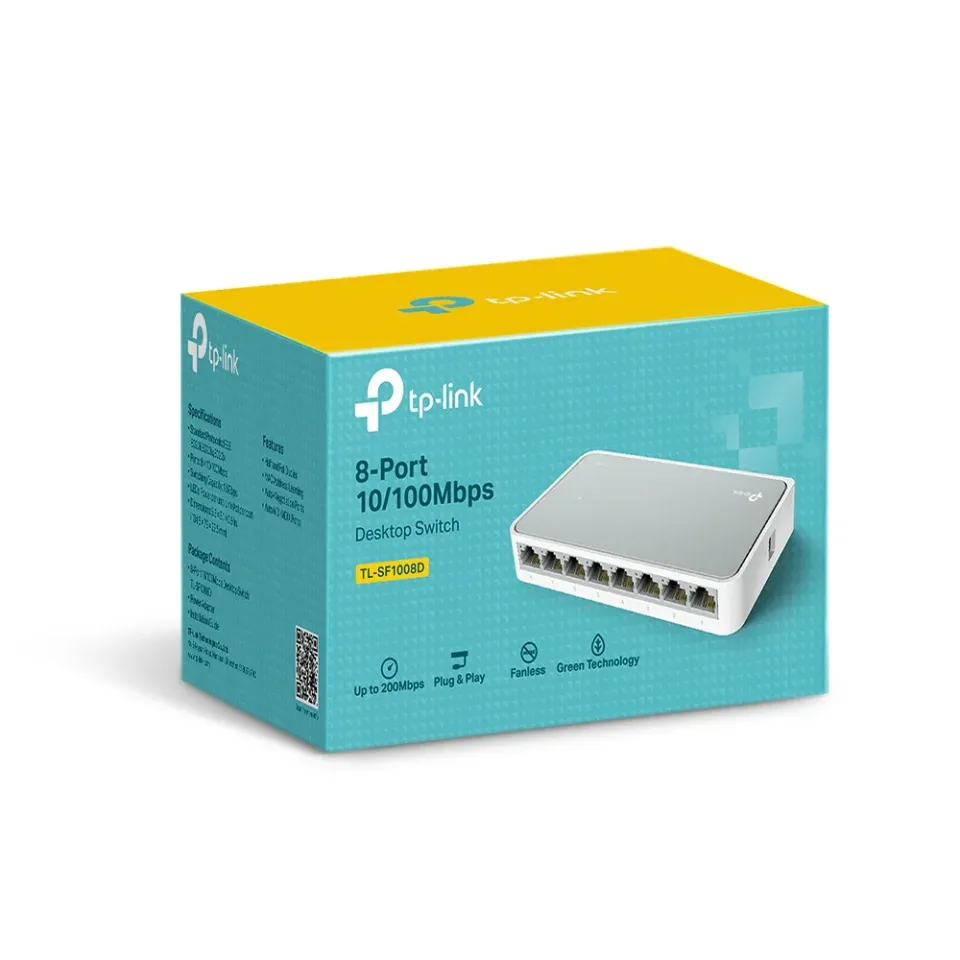 TP-LINK TL-SF1008D 8xTP 10/100Mbps 8port switch