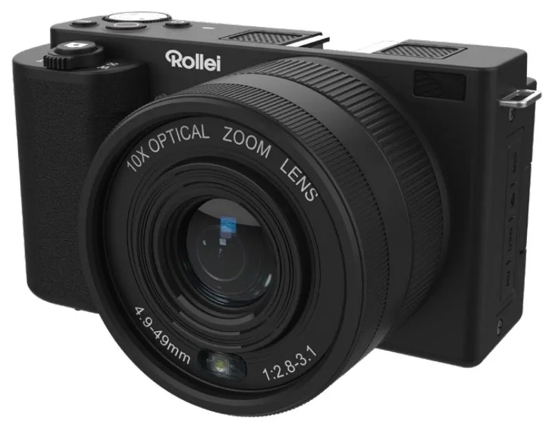 Rollei Compactline 10x Flip Screen/ 64 MPix/ 10x zoom/ Vyklápěcí 2,88 LCD/ 4K video/ Černý