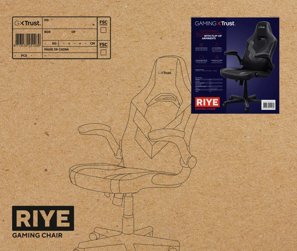 TRUST GXT703 RIYE GAMING CHAIR BLACK