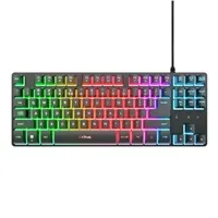 TRUST Klávesnice GXT 833 Thado, Membránová, USB, RGB, černá