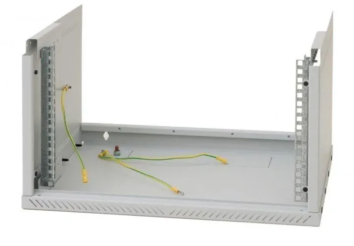19"rozvaděč jednodíl.12U/400mm FLAT-PACK plech.dv.