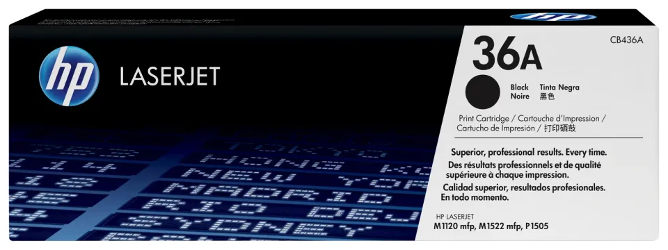 HP CB436A originální toner černý č.36A 2000str. (LJ P1505, M1120, M1522)