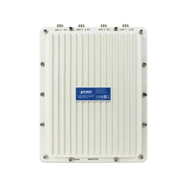 Planet WDAP-3000AX venkovní AP, 1GbE, Dual Band 802.11ax (3Gb/s), 4x N, PoE+ 802.3at, VLAN, 256 klientů, -40~70°C, IP67