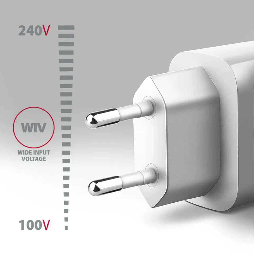 AXAGON ACU-QC18W, Nabíječka do sítě 18W, 1x port USB-A, QC3.0/AFC/Apple, bílá