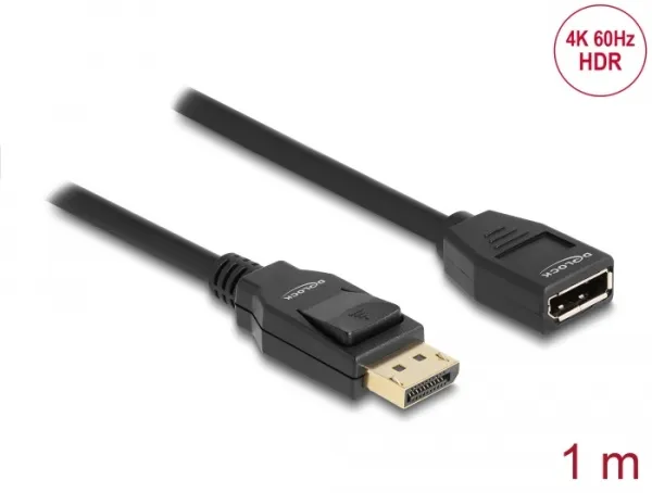 Delock DisplayPort 1.2 prodlužovací kabel 4K 60 Hz 3 m