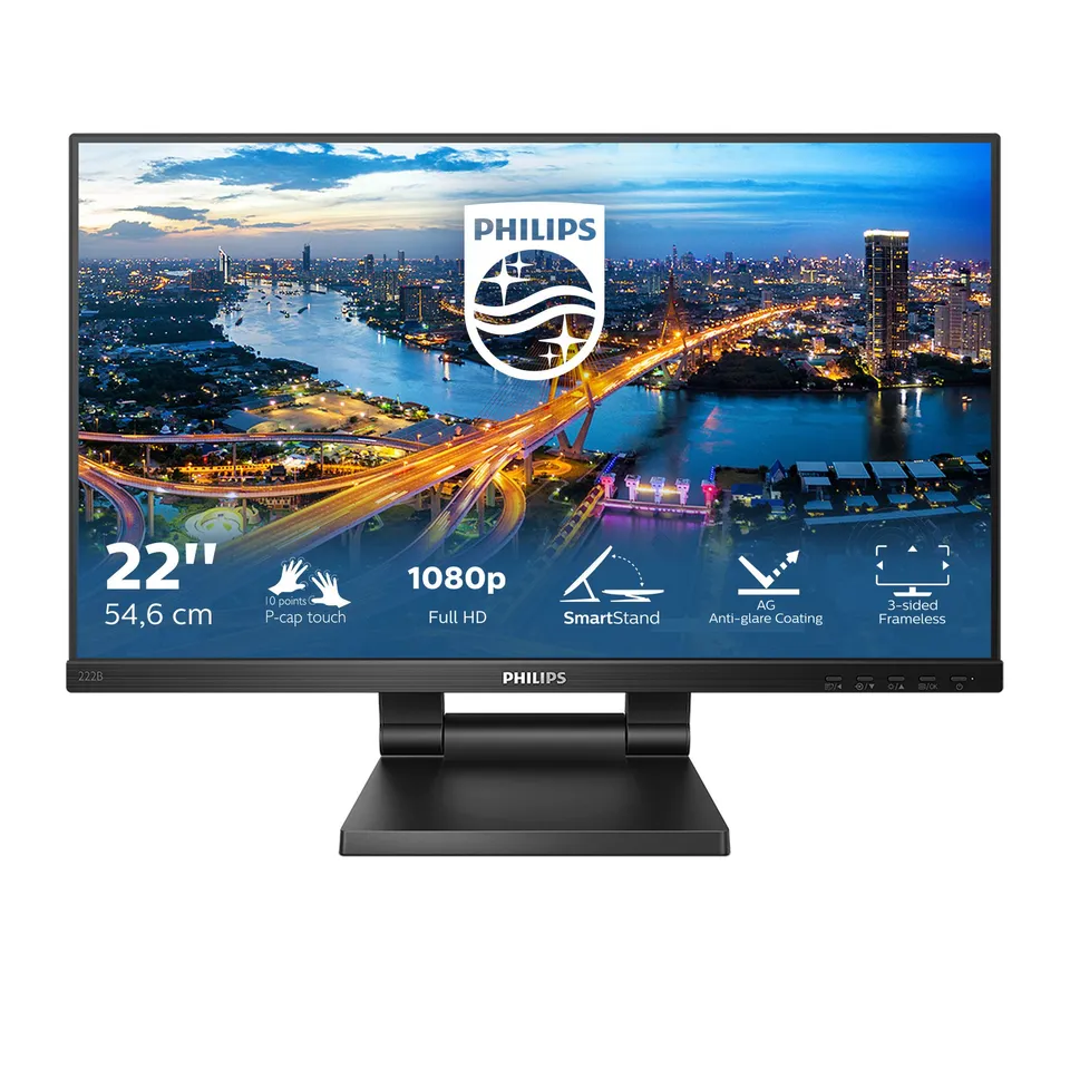 Philips LCD 222B1TC 21,5" 16:9 IPS Touch/1920x1080@75Hz/4ms/250cd/VGA/HDMI/DP/3x