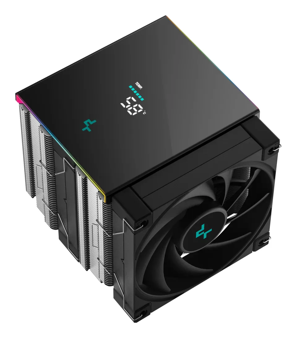 DEEPCOOL CPU Chladič AK620 DIGITAL SE, ARGB, 2x120mm, LGA1851, AM5, černá