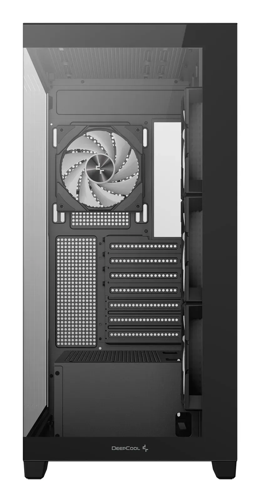 DEEPCOOL skříň CG580 4F / ATX / 4x120mm ARGB fans / 2xUSB 3.0 / panoramatická / tvrzené sklo / černá