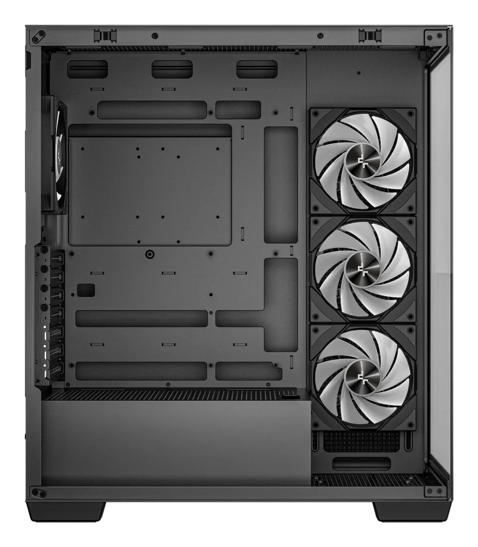 DEEPCOOL skříň CG580 4F / ATX / 4x120mm ARGB fans / 2xUSB 3.0 / panoramatická / tvrzené sklo / černá
