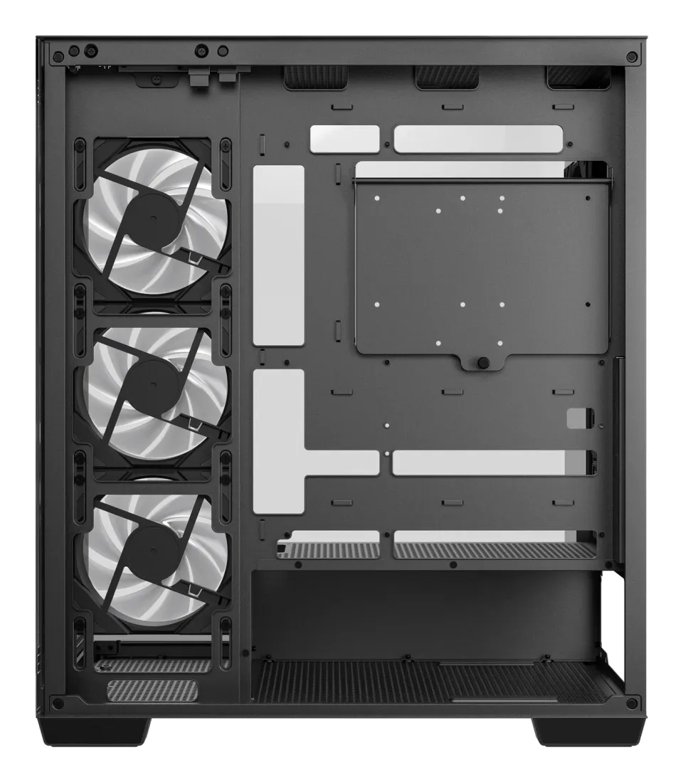 DEEPCOOL skříň CG580 4F / ATX / 4x120mm ARGB fans / 2xUSB 3.0 / panoramatická / tvrzené sklo / černá