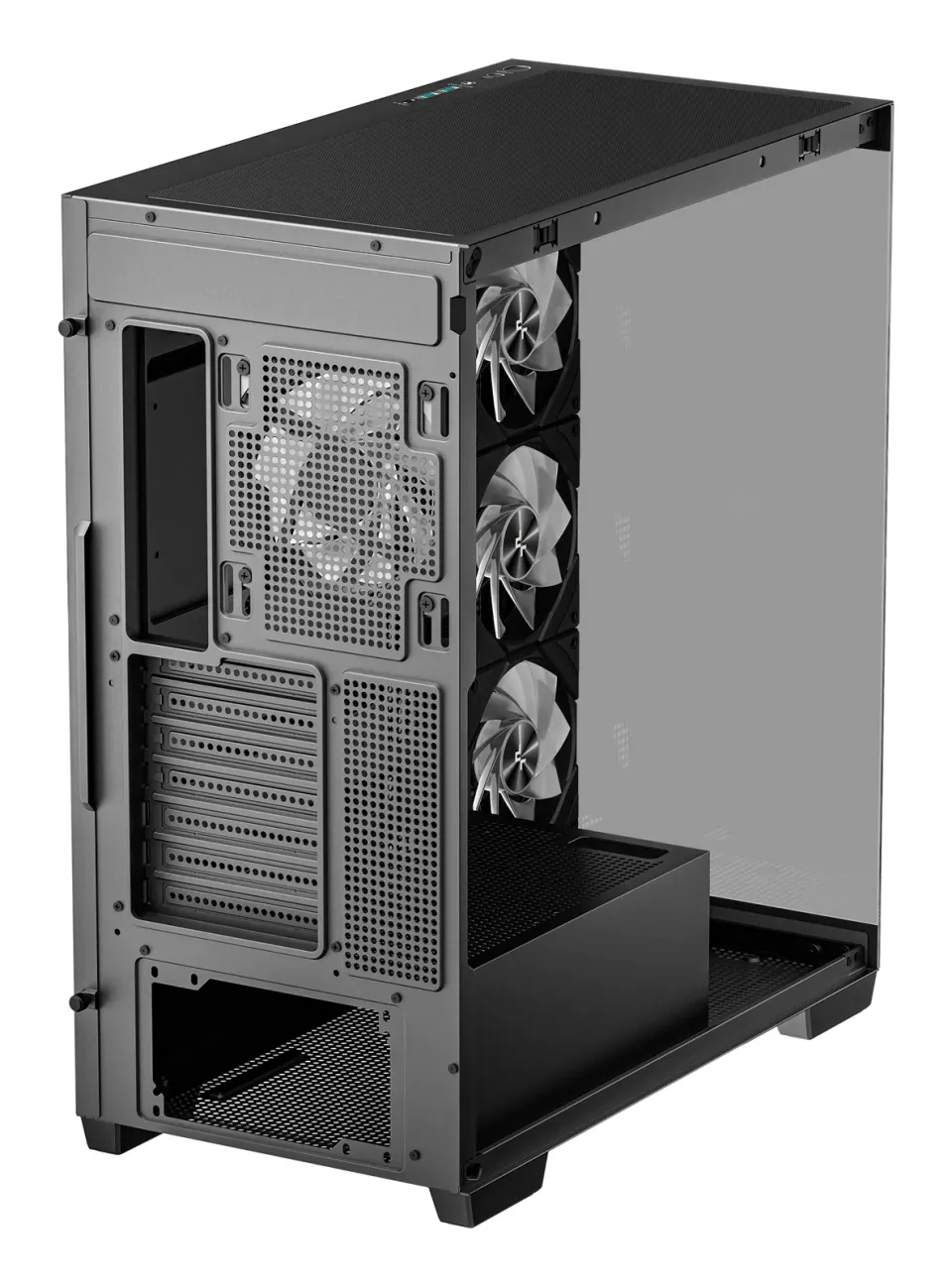 DEEPCOOL skříň CG580 4F / ATX / 4x120mm ARGB fans / 2xUSB 3.0 / panoramatická / tvrzené sklo / černá