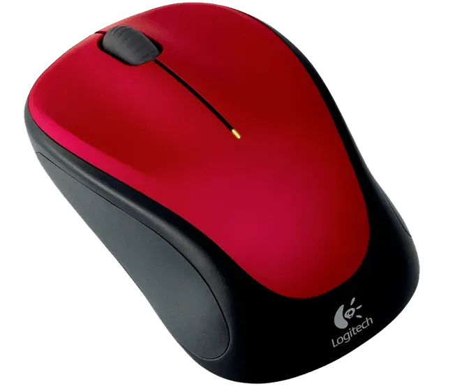 Logitech Wireless Mouse M235, red