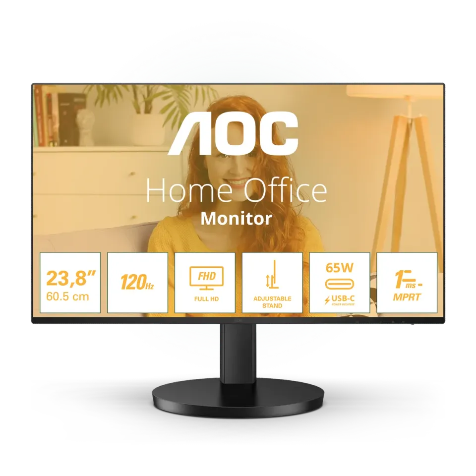 AOC LCD 27B3CF2 27" IPS/1920x1080@100Hz/1ms/250cd/HDMI/2xUSB/USB-C/Repro/HAS/VES