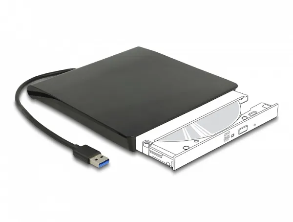 Delock Externí pouzdro pro 5.25” Slim disky SATA 12,7 mm na SuperSpeed USB 5 Gbp
