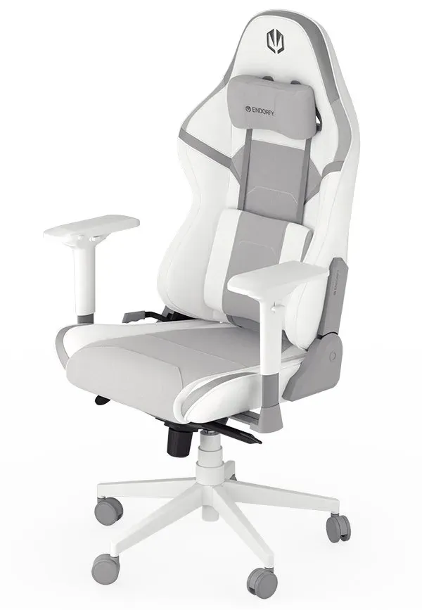 Endorfy herní židle Scrim OWH/kůže + textil/bílá
