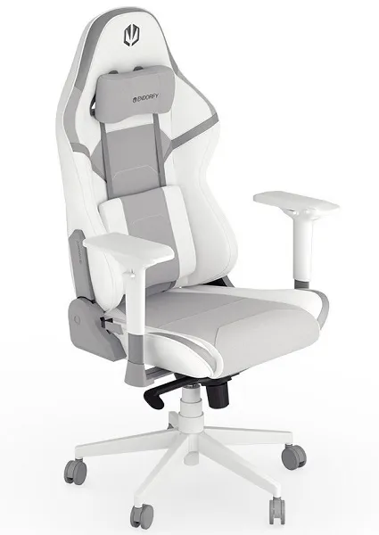 Endorfy herní židle Scrim OWH/kůže + textil/bílá