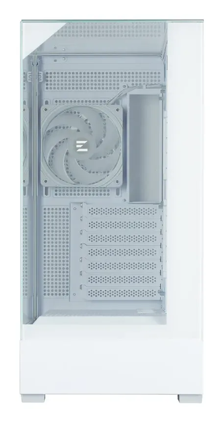 Zalman skříň P40 Prism Plus / midT / 4x120mm ARGB fan / 2xUSB 3.0 / USB-C / panoramatická / bílá