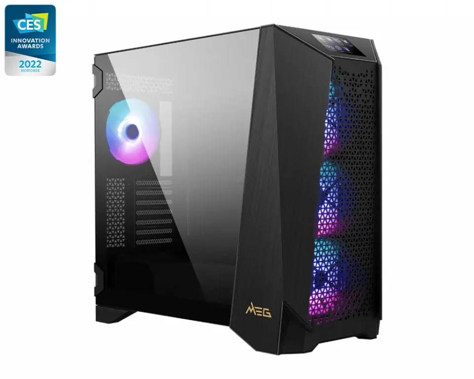 MSI skříň MEG PROSPECT 700R/ bez zdroje/ levé temperované sklo/ 4x ARGB 120 mm fan/ 1x USB3.1 Type-C/ 2x USB3.0/ černá