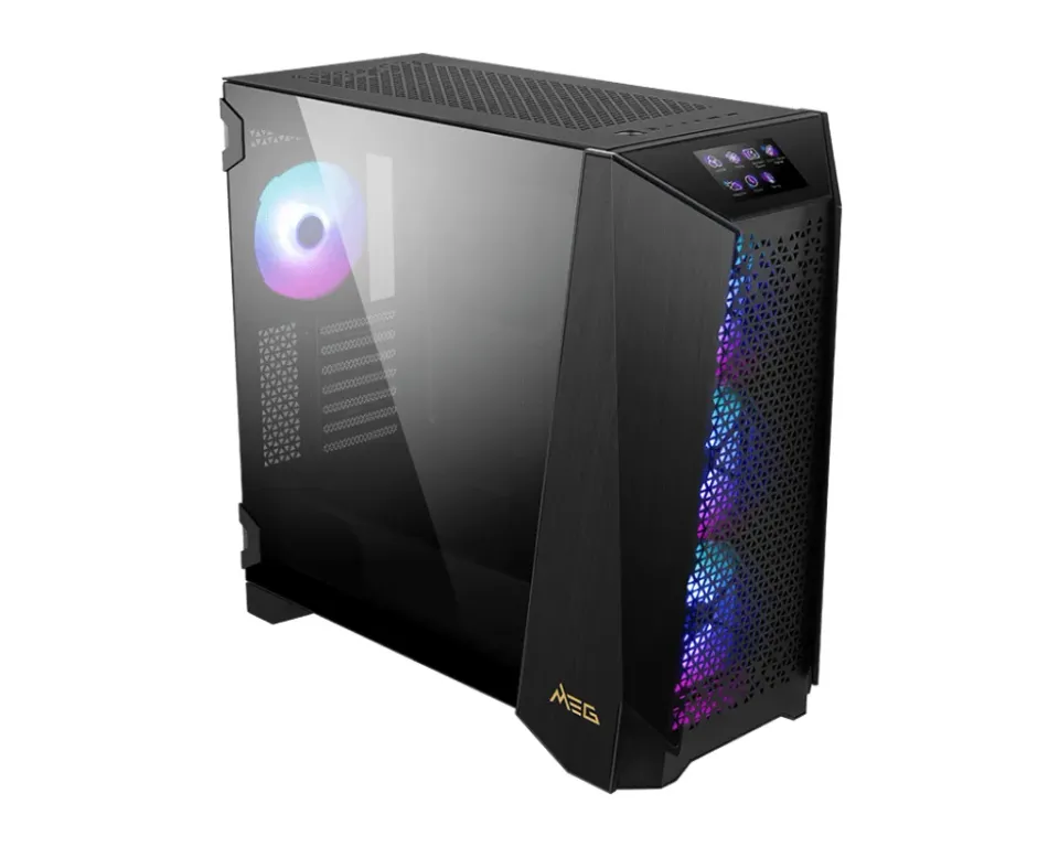 MSI skříň MEG PROSPECT 700R/ bez zdroje/ levé temperované sklo/ 4x ARGB 120 mm fan/ 1x USB3.1 Type-C/ 2x USB3.0/ černá