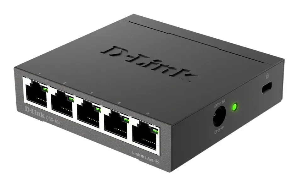 D-Link DGS-105 5-port Gigabit Metal Housing Desktop Switch
