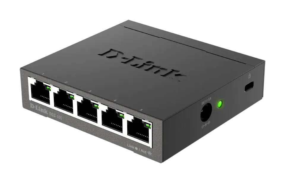 D-Link DGS-105 5-port Gigabit Metal Housing Desktop Switch