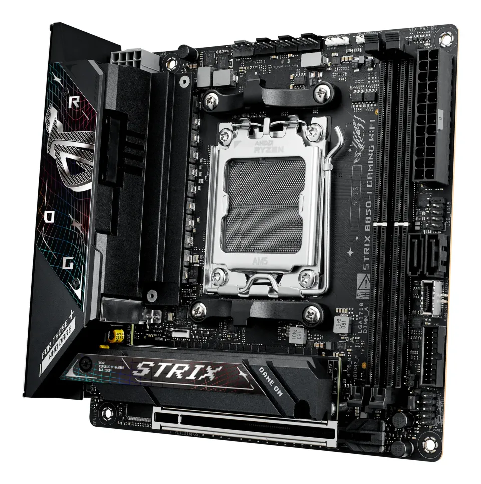 ASUS MB Sc AM5 ROG STRIX B850-I GAMING WIFI, AMD B850, 2xDDR5, 1xUSB4, 1xHDMI, WiFi, Mini-ITX