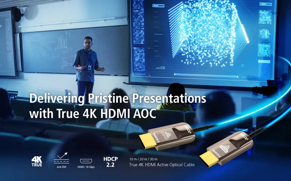 ATEN 20M True 4K HDMI 2.0 Active Optical Cable (True 4K@20m)