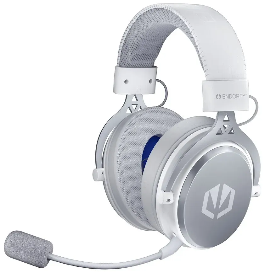Endorfy headset VIRO Wireless Onyx White bezdrátový / dlouhá výdrž / 2,4GHz / BT / zvuk 7.1 / bílý