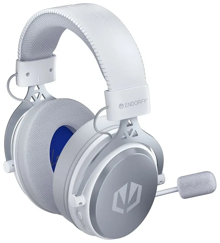 Endorfy headset VIRO Wireless Onyx White bezdrátový / dlouhá výdrž / 2,4GHz / BT / zvuk 7.1 / bílý