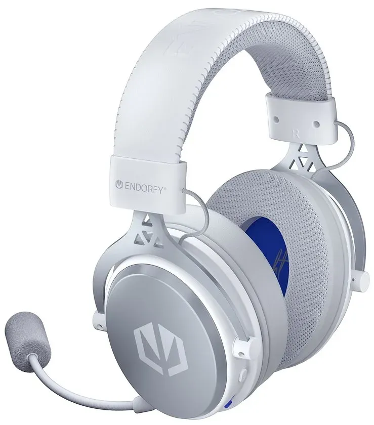 Endorfy headset VIRO Wireless Onyx White bezdrátový / dlouhá výdrž / 2,4GHz / BT / zvuk 7.1 / bílý