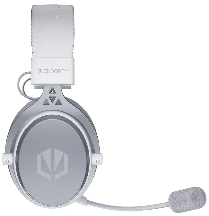 Endorfy headset VIRO Wireless Onyx White bezdrátový / dlouhá výdrž / 2,4GHz / BT / zvuk 7.1 / bílý