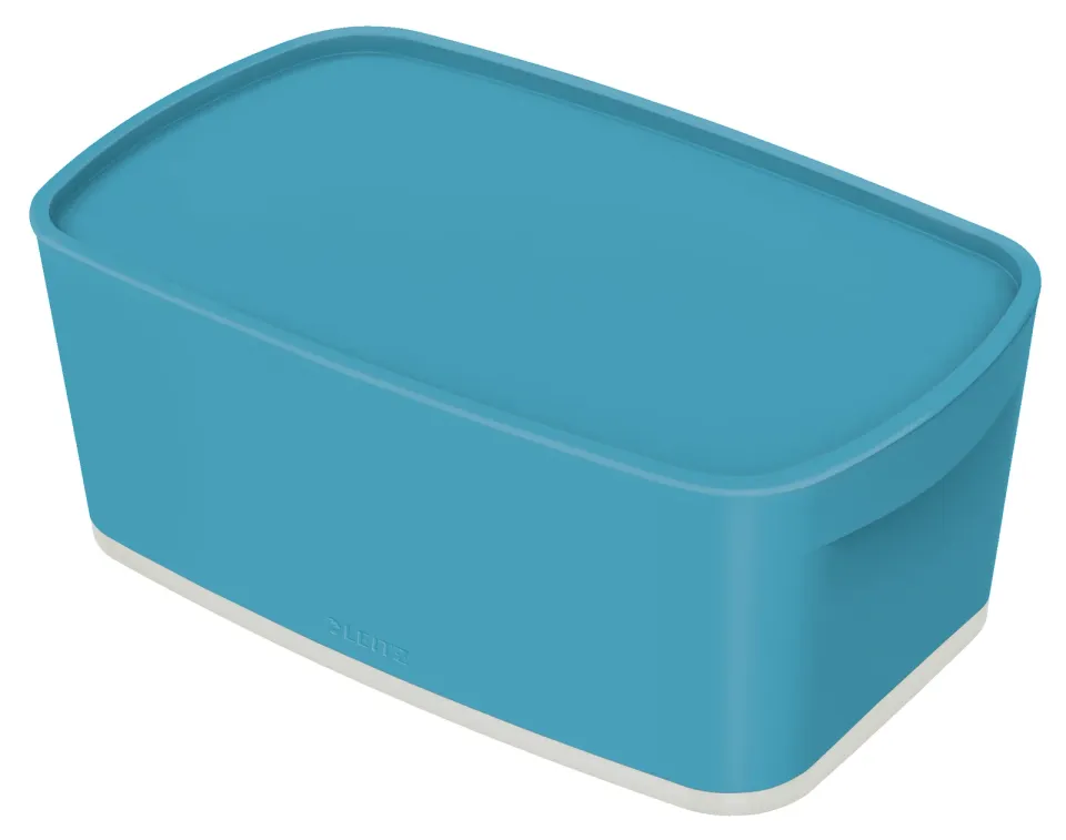 LEITZ Úložný box s víkem MyBox Cosy, velikost S, klidná modrá