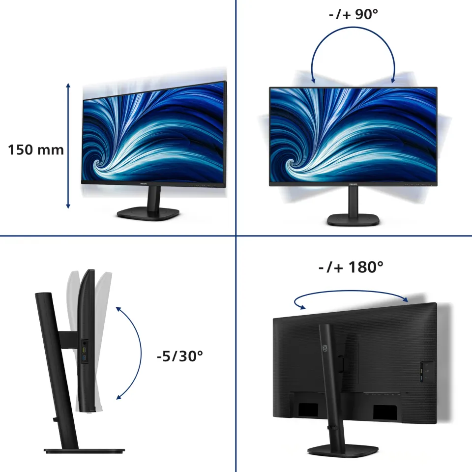 Philips LCD 27B2U3601 27" IPS/2560x1440@120Hz/4ms/350cd/HDMI/DP/4xUSB/USB-C dock