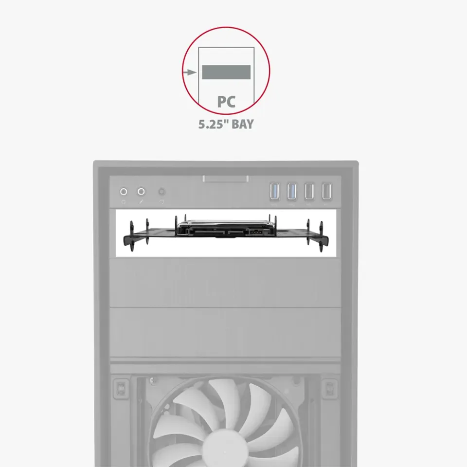 AXAGON RHD-435, kovový rámeček pro 4x 2.5" nebo 2x 2.5" HDD/SSD a 1x 3.5" HDD d